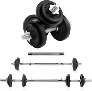 Adjustable Dumbbell Set With Connector Option For Strength Training, Full Body Workout, And Muscle Building