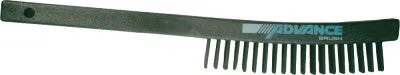 Advance Brush Curved Handle Scratch Brushes, 13 3/4", 3X19 Rows, Carbon Steel Wire, Plastic, 85012