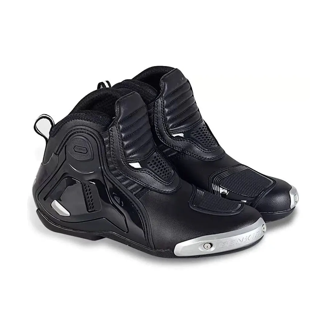 Allgoal Motorcycle Riding Ankle Boots Black