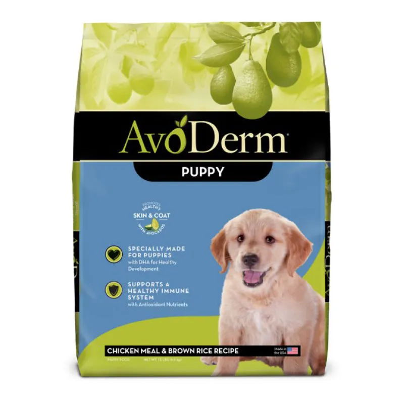 Avoderm Natural Puppy Chicken Meal and Brown Rice Formula Dry Dog Food