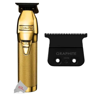 Babyliss Pro GoldFX DLC Deep Tooth Outlining T-Blade Trimmer FX787GDB    FX707B Graphite Blade