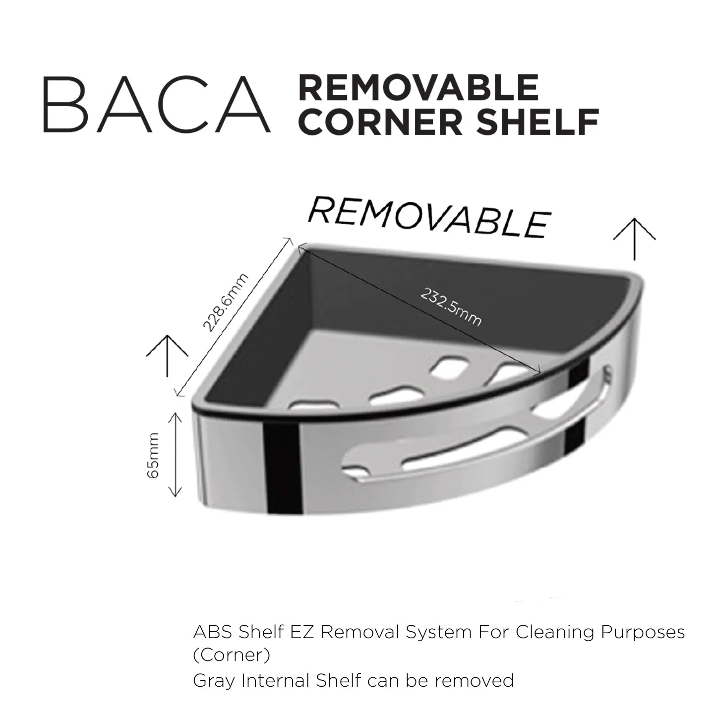 BACA - Removable Corner Shelf - Bathroom Accessories