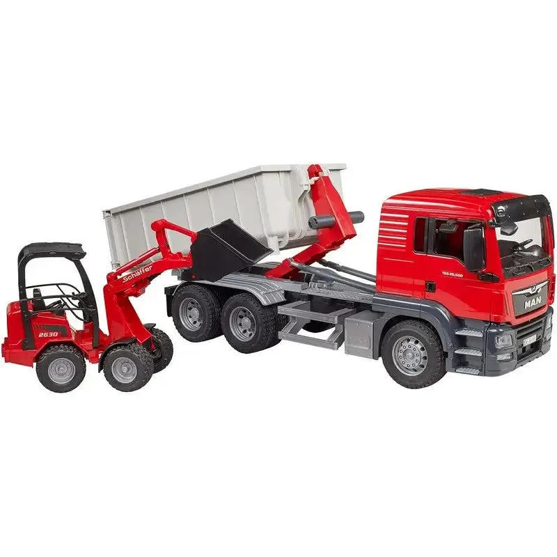 Bruder Man TGS Truck With Roll Off Shaffer 2630