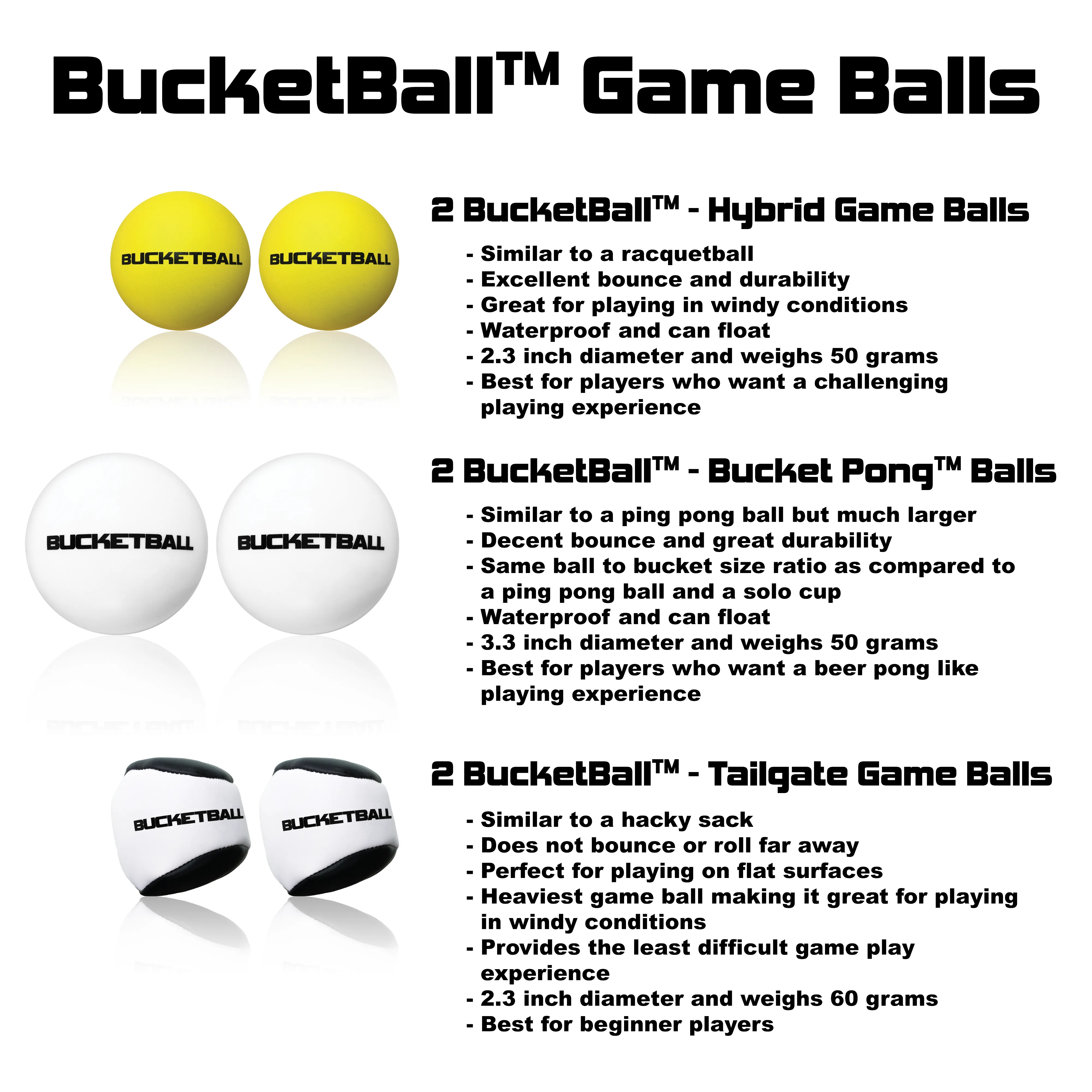 BucketBall - Team Color Edition - Combo Pack (Black/Light Blue)