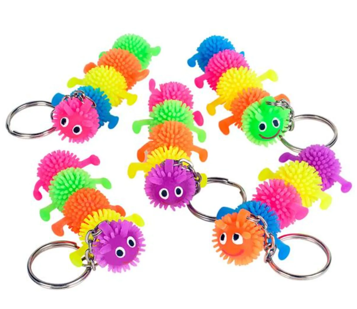 Caterpillar Puffer Keychain (12/unit), #75465 (Y-2)