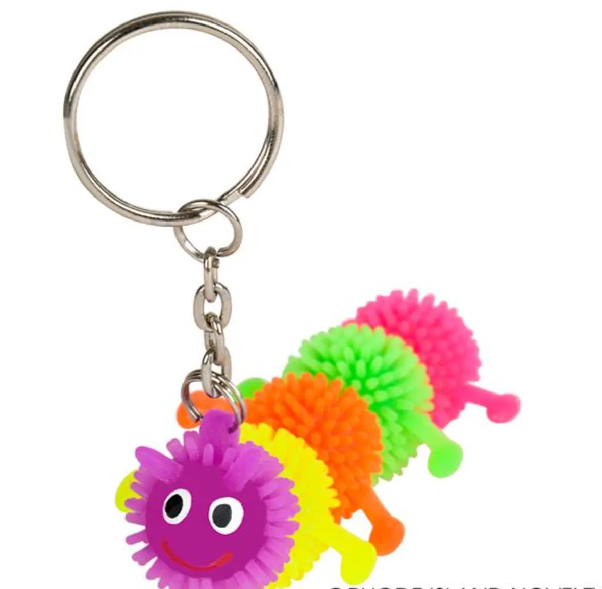 Caterpillar Puffer Keychain (12/unit), #75465 (Y-2)