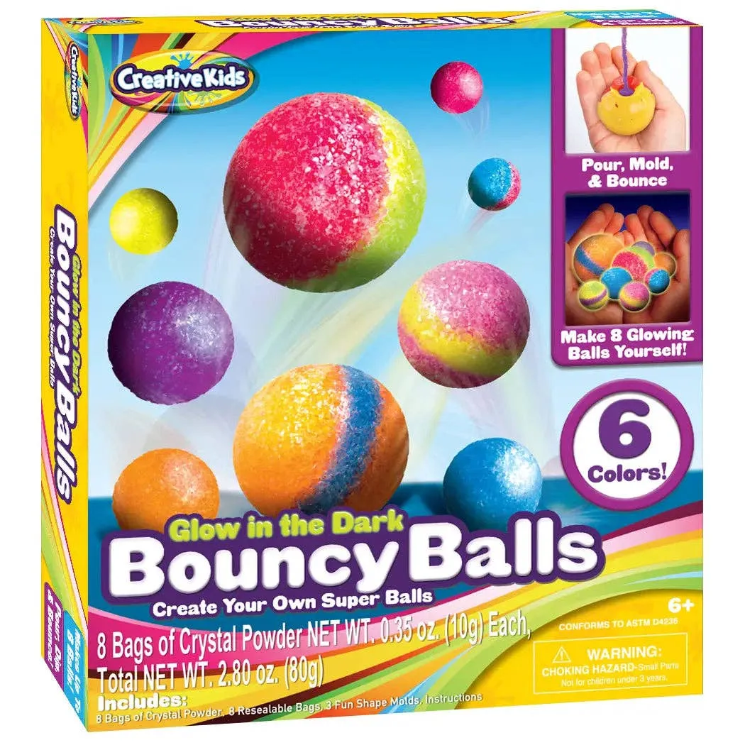 Creative Kids Glow in the Dark Bouncy Balls For Kids 6 