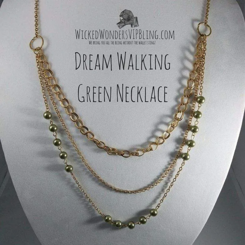 Dream Walking Green Necklace