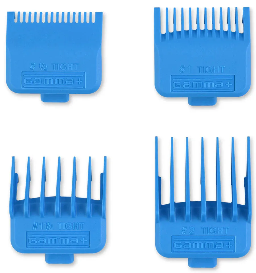 Gamma  Dub Magnetic Tight Clipper Guards - Cyan Blue (4 Pack) (GPTGB)