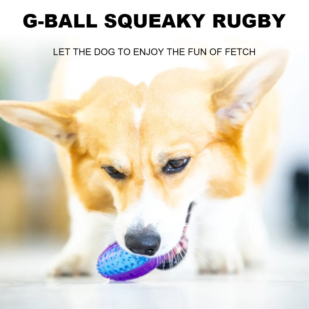 GiGwi Squeaky Rugby Ball Dog Toy