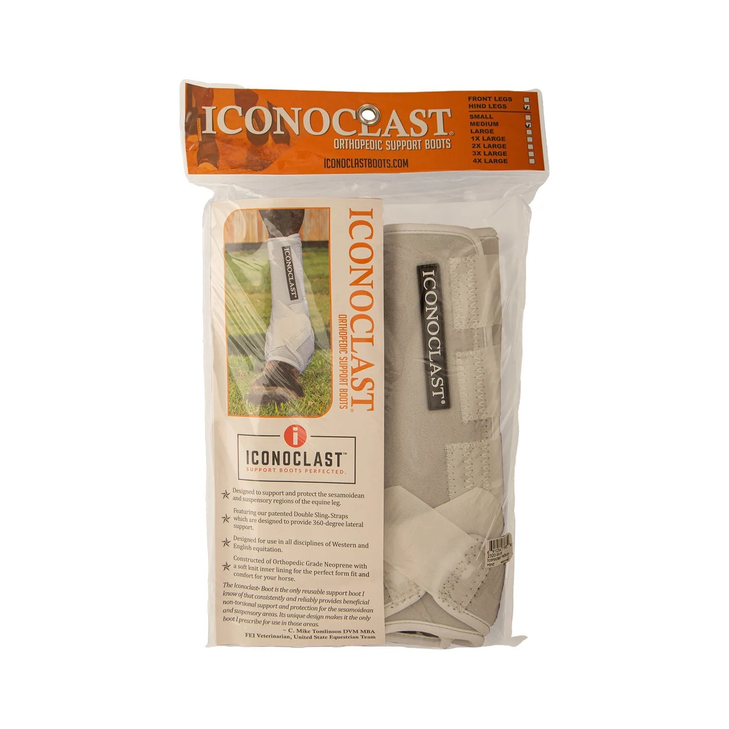 Iconoclast Orthopedic Support Horse Boots, Hind