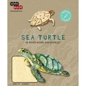 Incredibuilds 3D Wooden Model Sea Turtle