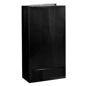 Large Black Treat Bags 26cm x 14cm - 12 Pkt