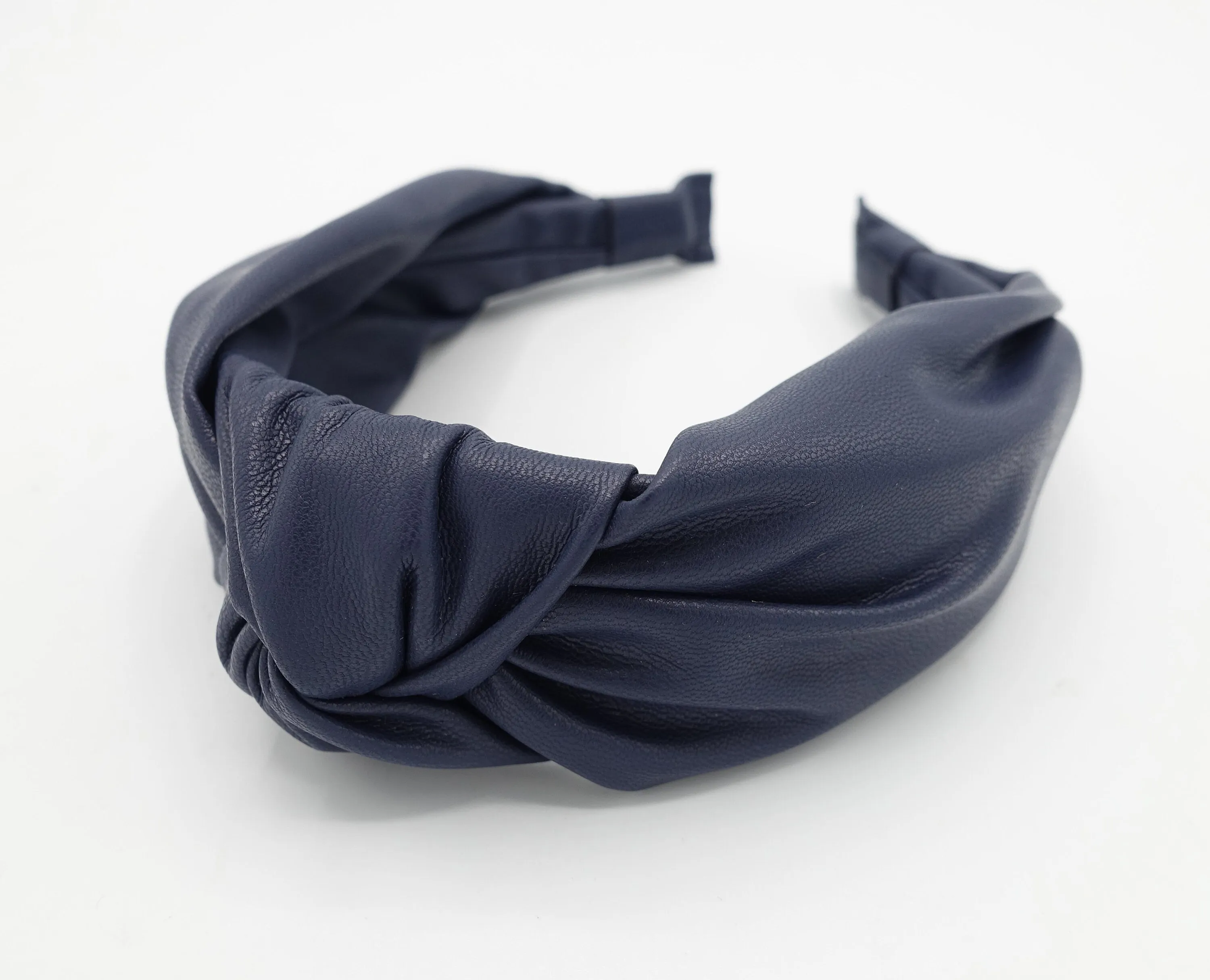 leather top knot headband stylish Fall Winter hairband women hair accessories