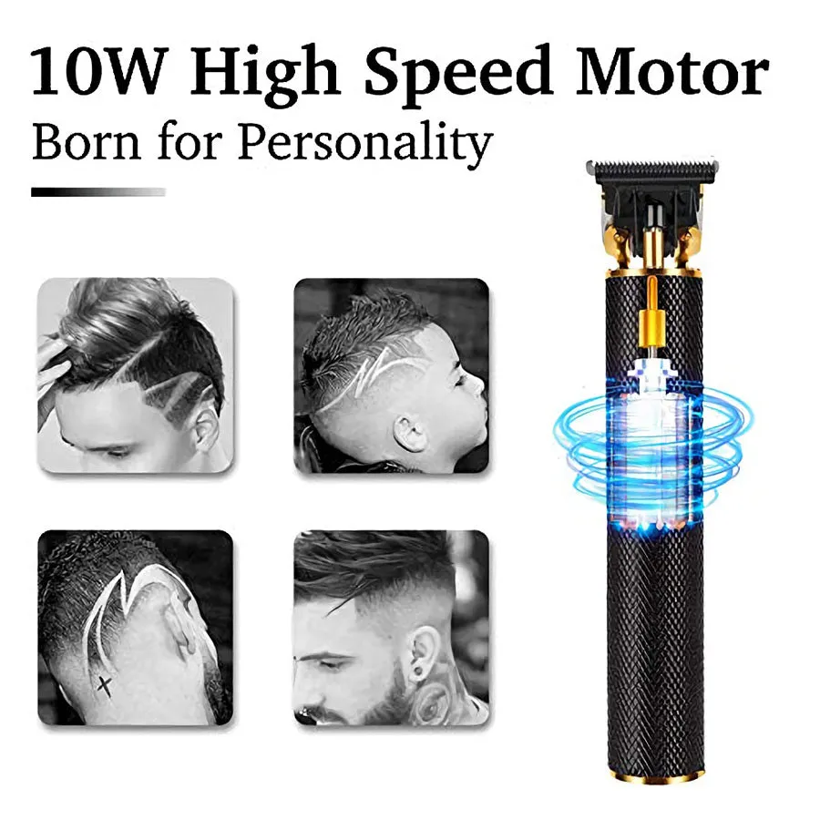 Men Hair Clippers, Professional Outliner Hair Trimmer Cordless, Mens Beard Trimmer, Wireless Hair Cutting Kit for Barbers, USB Rechargeable, Black and Gold Amazon Platform Banned