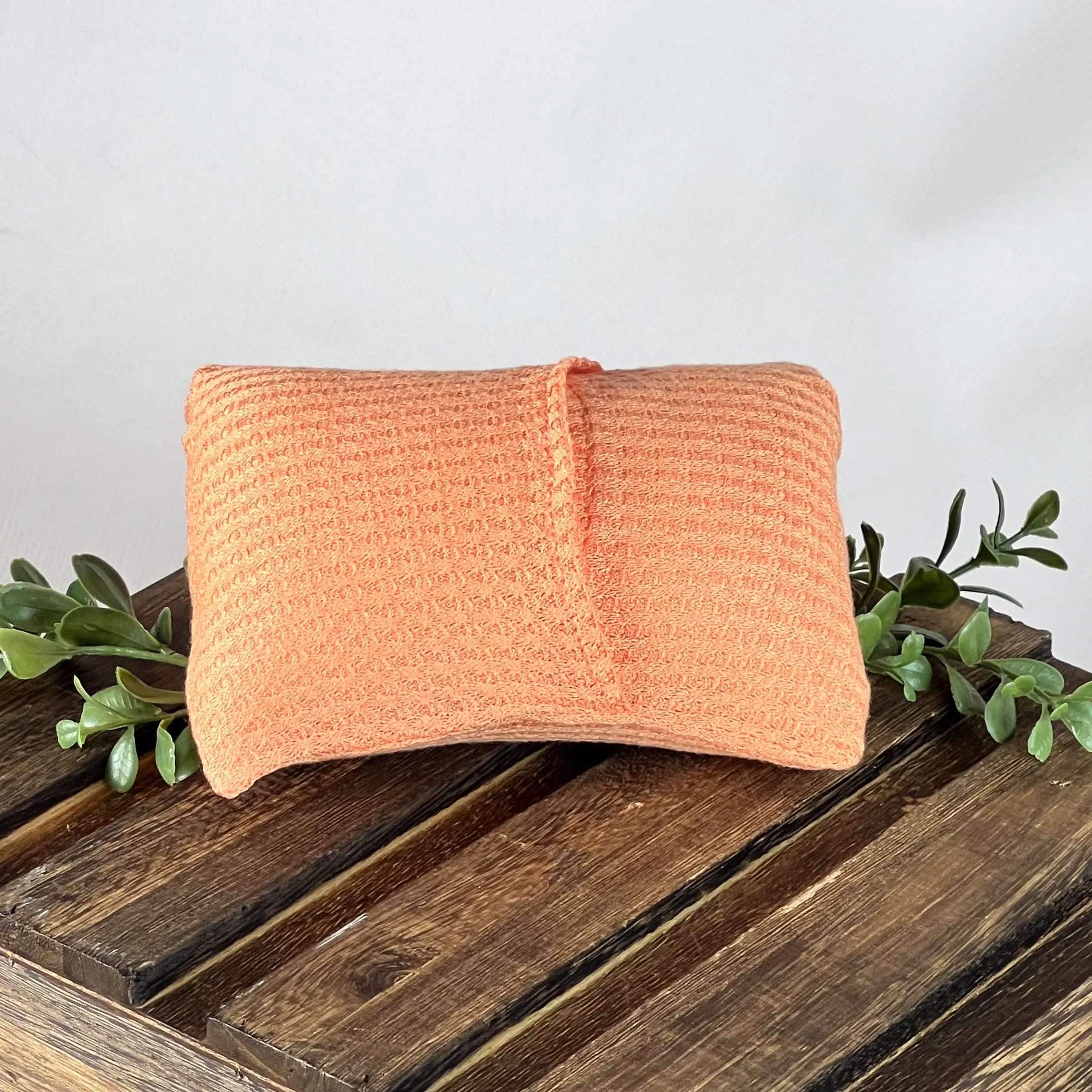 Mini Pillow with Cover - Perforated - Tangerine