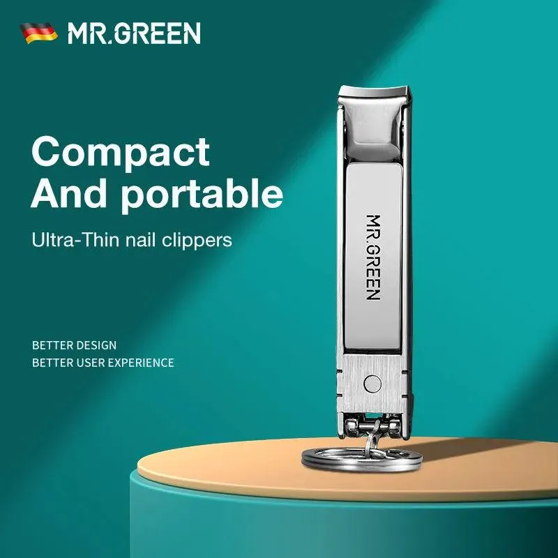 MR.GREEN Stainless Steel Nail Clippers: Precision Trimming Tools for Stylish On-The-Go Grooming