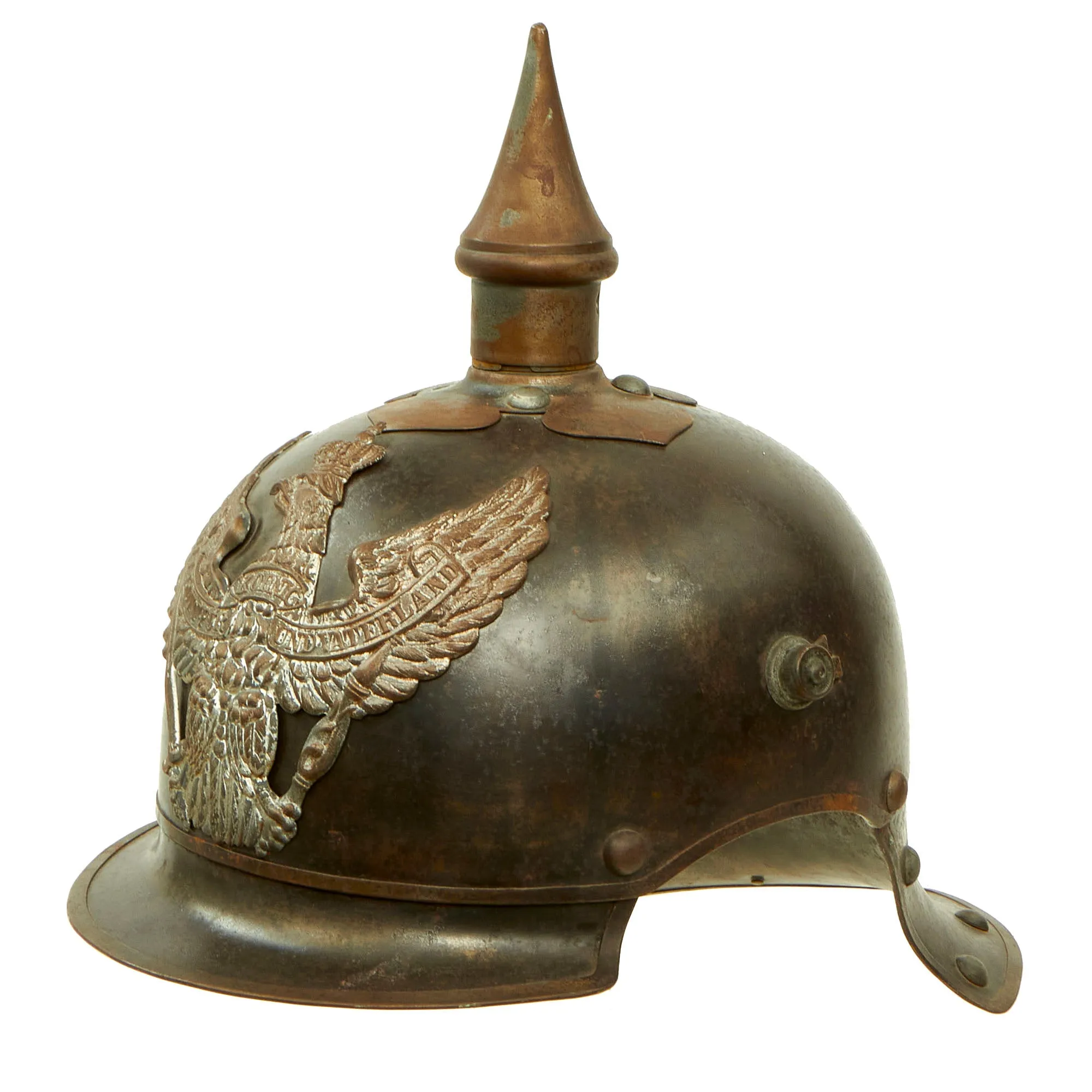 Original German WWI Prussian M1915 Jäger zu Pferde Lobster Tail Pickelhaube Helmet by C. E. Juncker - Dated 1916