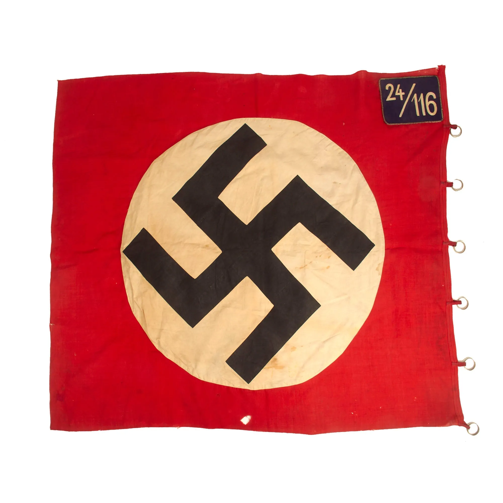 Original German WWII SA Sturmfahne Fringed Political Storm Flag for Hessen Sturm 24 Standarte 116 - 47" x 54"