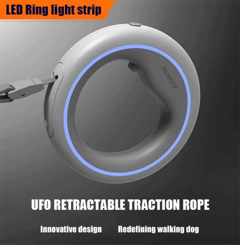 Retractable LED Leash Ring Collar