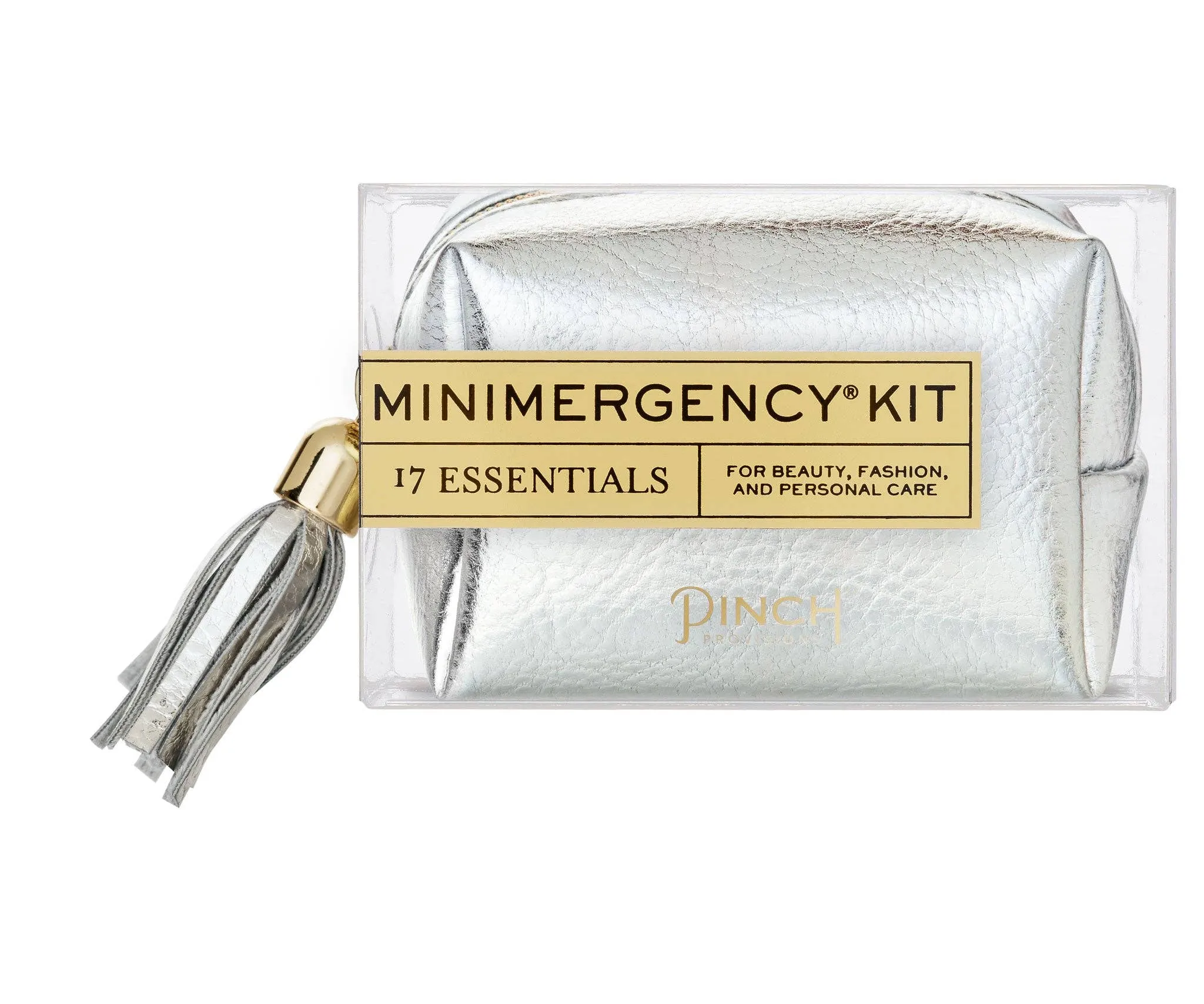 Silver Metallic Tassel Minimergency Kit: SIlver