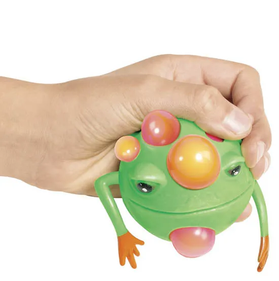 Squeeze Smile Face Frog Ball, (12/unit), #BA-FROME, (B-51)