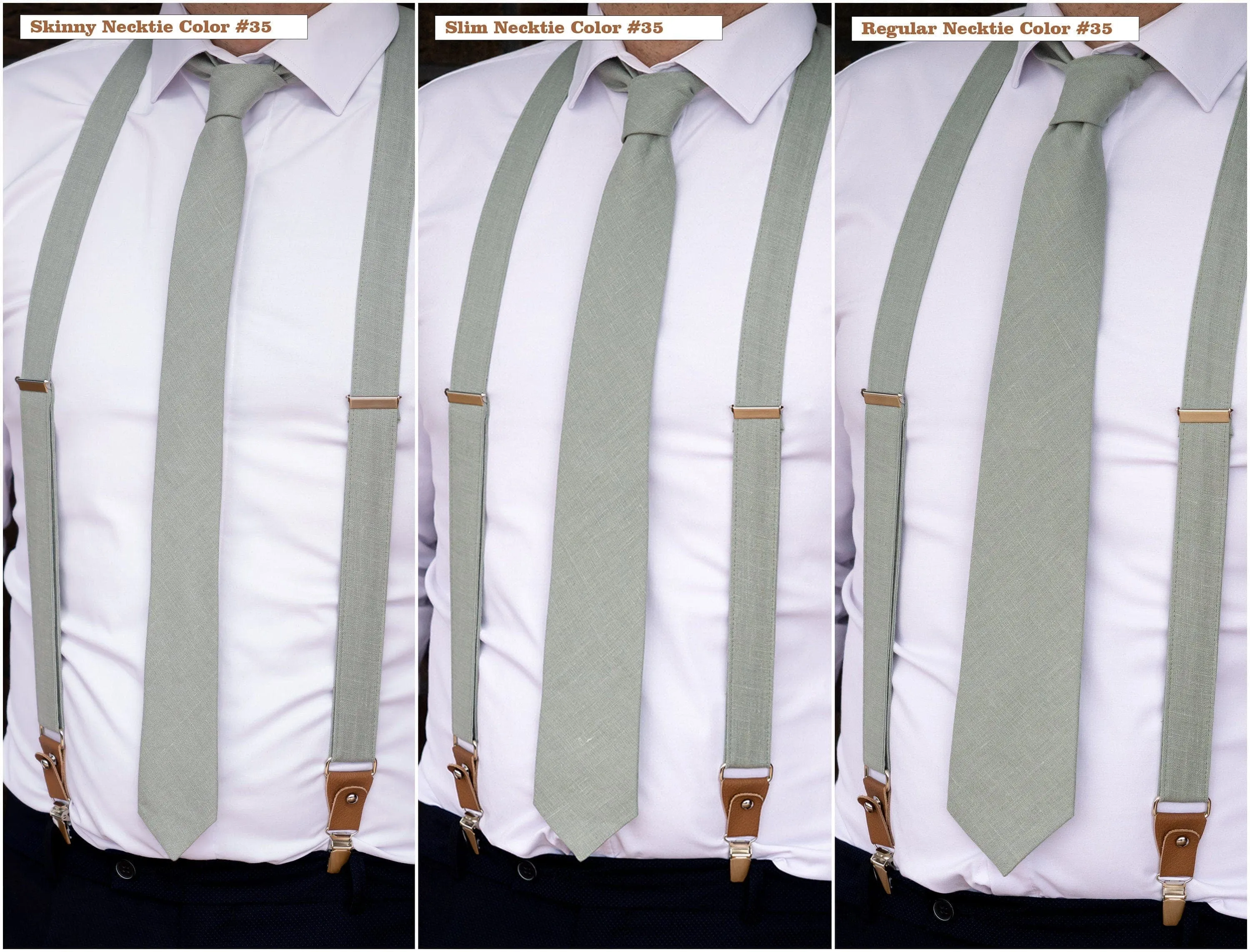 Stylish Sage Wedding Accessories: Bow Ties, Ties, Suspenders for Grooms, Groomsmen & Boys