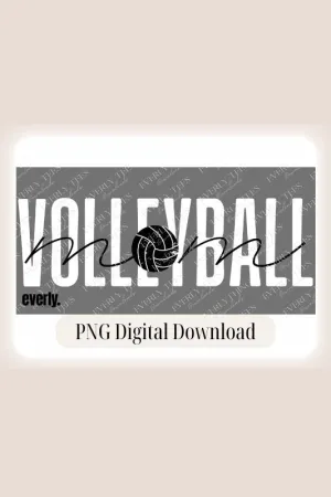 Stylish Volleyball Mom Design PNG Download