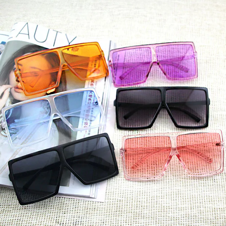 Sunglasses Fashion Big Square Rim UV Protection Sun Glasses