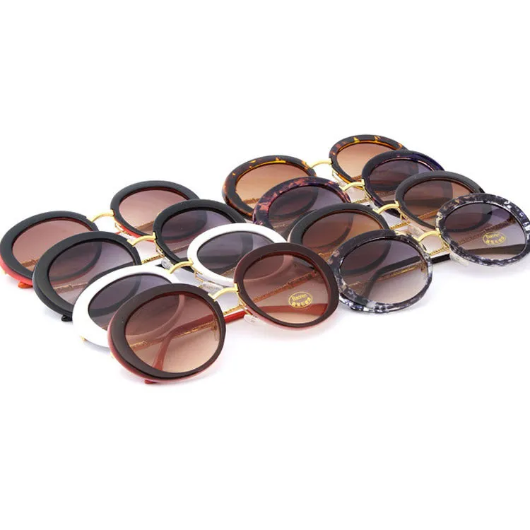 Sunglasses Women's round Frame Retro Classic Fashion UV Protection Sun Glasses