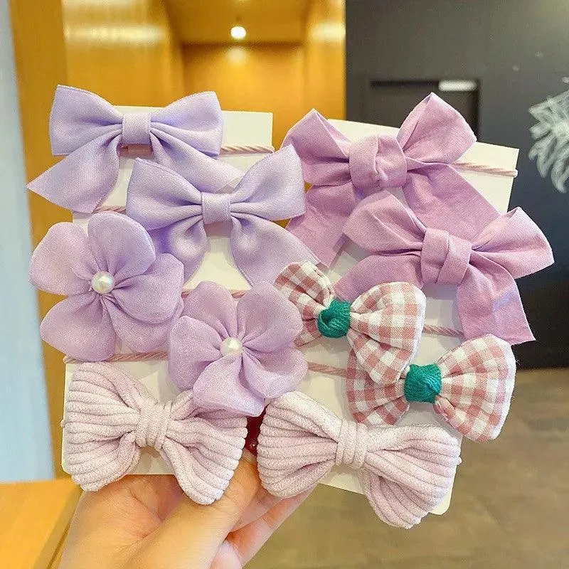 Sweet Bow Floral Headbands for Girls: Stylish Hair Accessories - Pack of 10