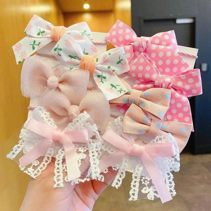 Sweet Bow Floral Headbands for Girls: Stylish Hair Accessories - Pack of 10