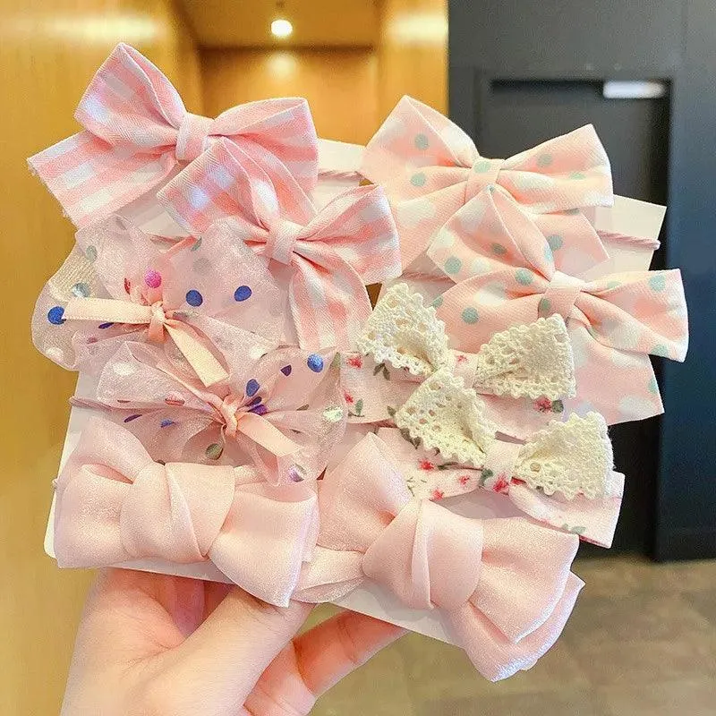 Sweet Bow Floral Headbands for Girls: Stylish Hair Accessories - Pack of 10