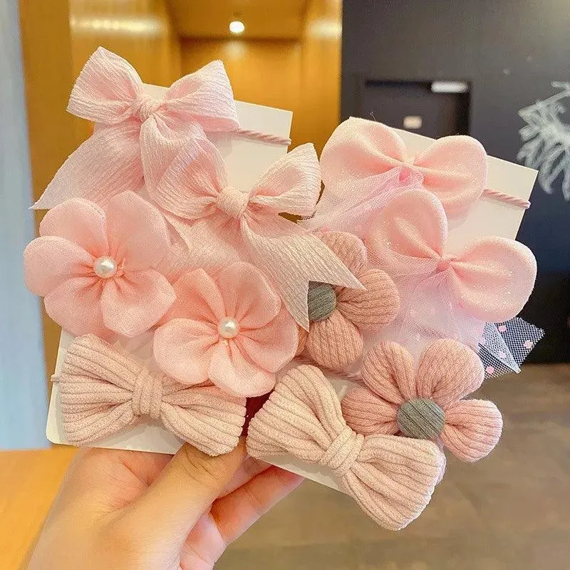 Sweet Bow Floral Headbands for Girls: Stylish Hair Accessories - Pack of 10