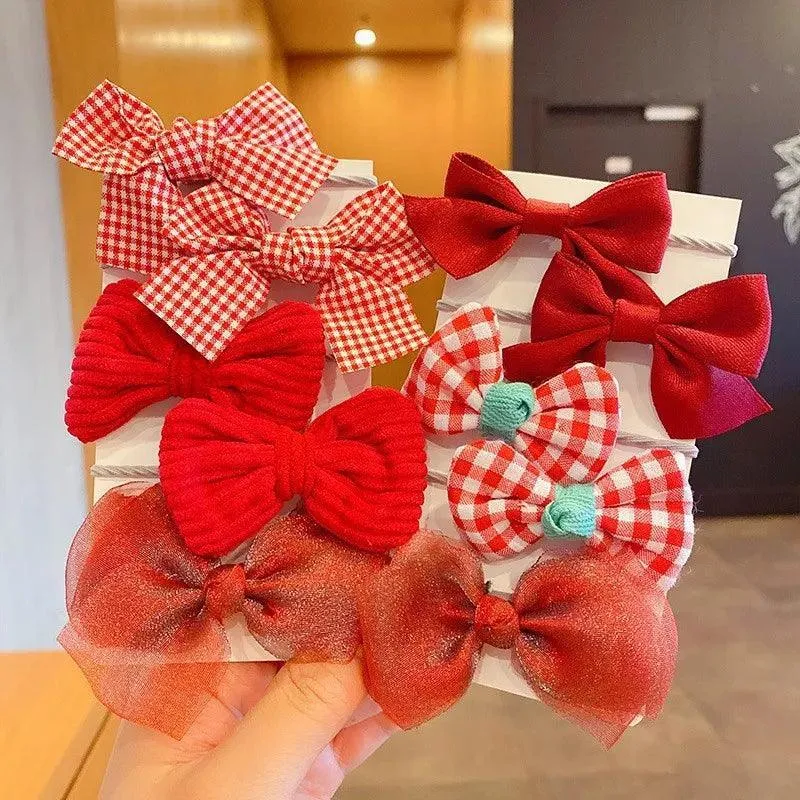 Sweet Bow Floral Headbands for Girls: Stylish Hair Accessories - Pack of 10