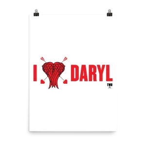 The Walking Dead I Heart Daryl Premium Satin Poster