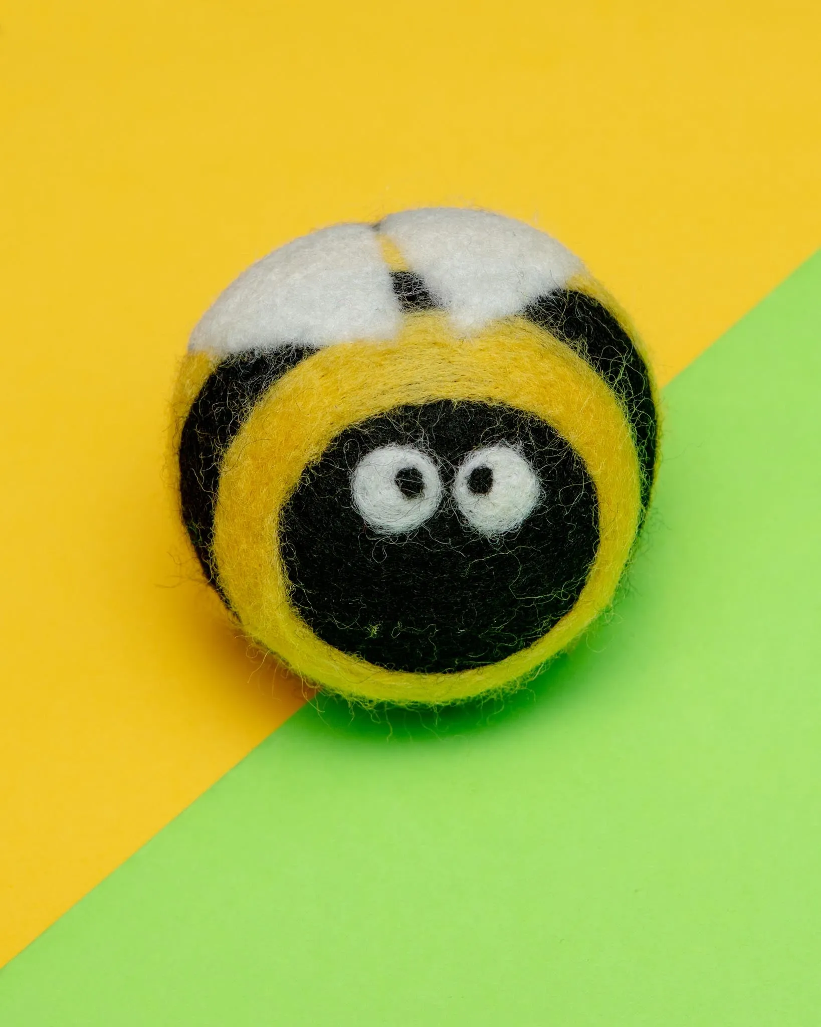 Wool Dog Toy in Busy Bee